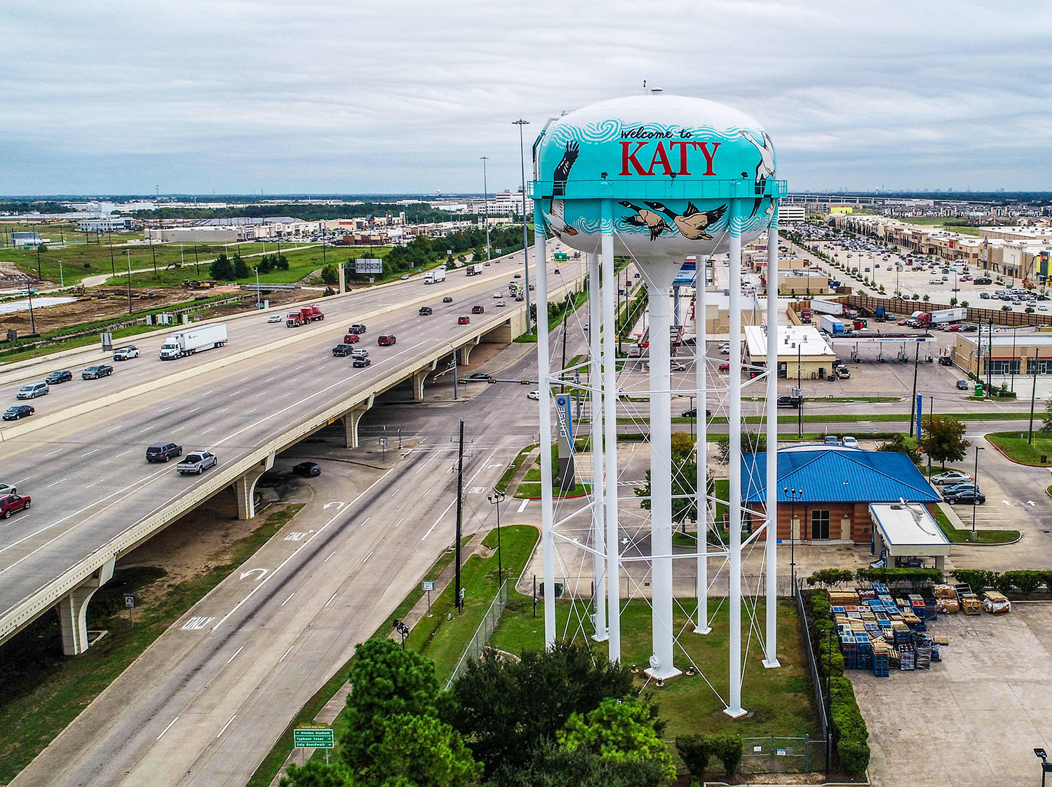 Katy Water Tower Painting Highway Goetzinger