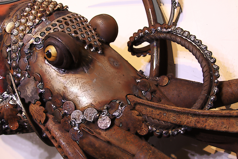 Steampunk Metal Sculpture Octopus Lopez
