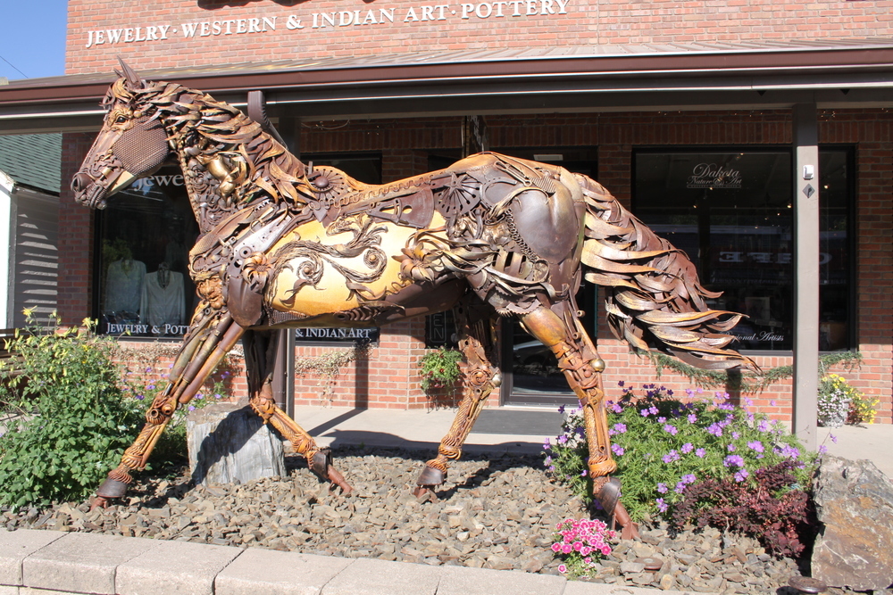 Scrap Metal Sculpture Iron Star Horse