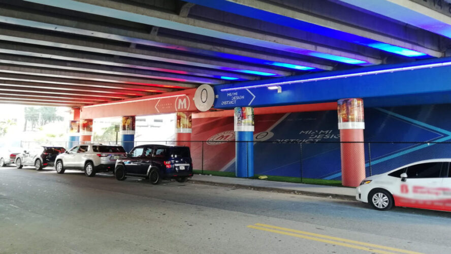 Parking Art Underpass Miami Florida Zero Mile Marker