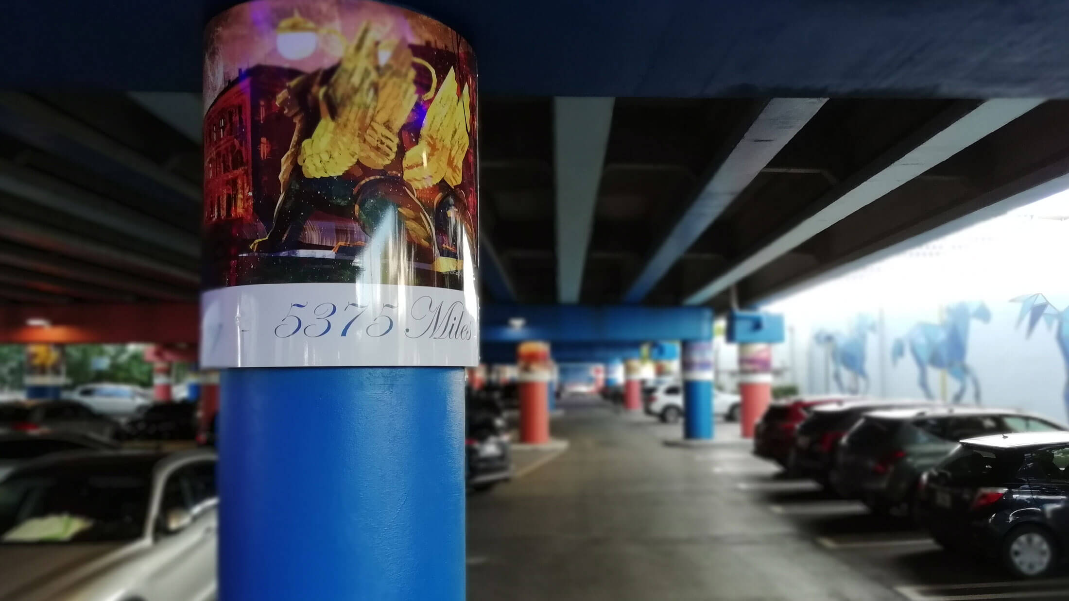 Parking Art Underpass Miami Florida Zero Mile Marker
