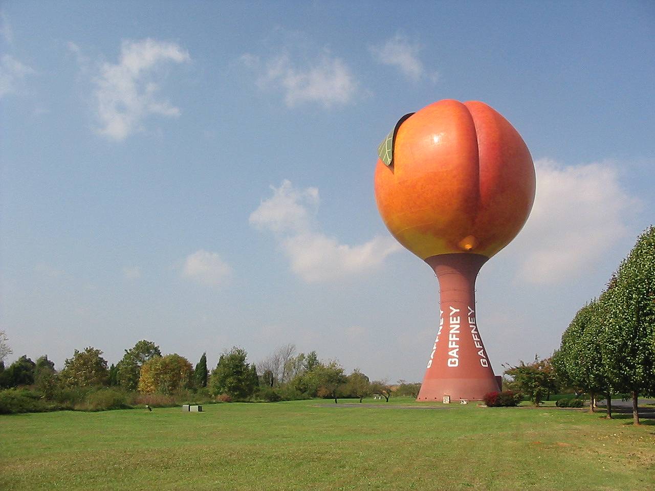 The Peachoid Peach Water Tank in Gaffney South Carolina